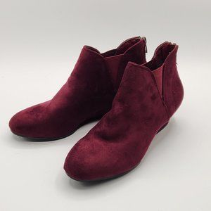 NWOT - "Chloe" Microsuede Wedge Booties by Marbella